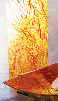 Kimono Flame made in curved profiles.